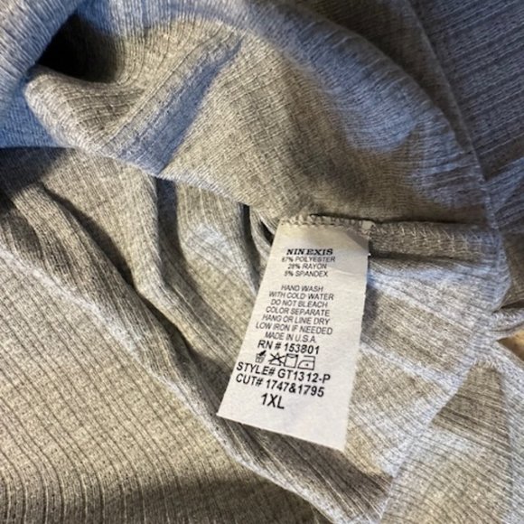 Grey One Shoulder Ribbed Draped Top - Picture 14 of 14